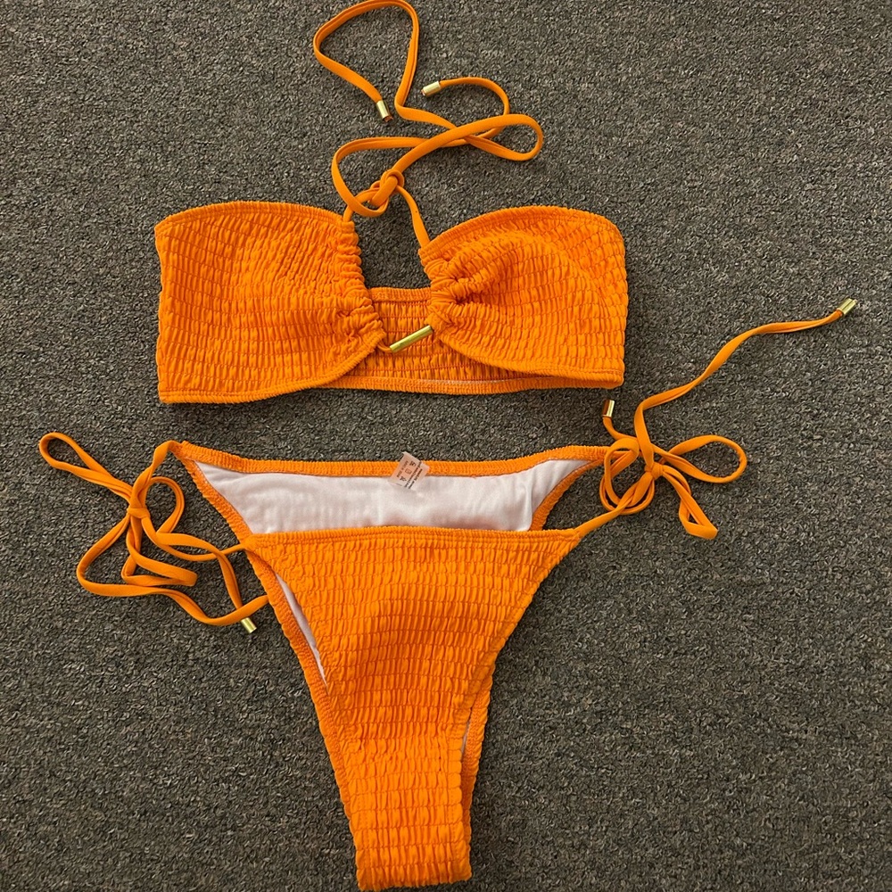 Vibrant Orange Bikini Set